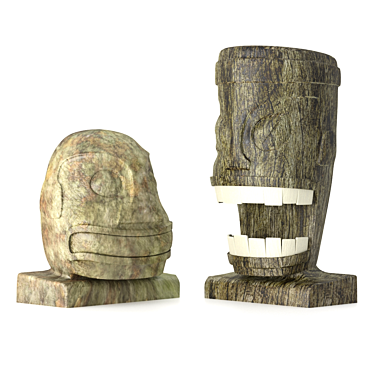 Whimsical Tiki Friends 3D model image 1 