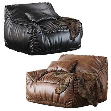 Big Joe Lux Bean Bag Lounger 3D model image 1 