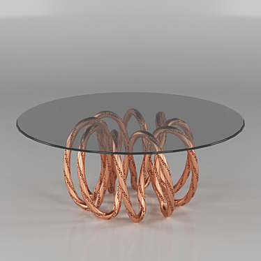 Modern Interwoven Leg Table 3D model image 1 