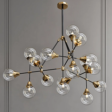 Sleek Baton Chandelier - 2013 Version 3D model image 1 