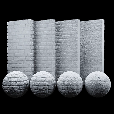 Pure White Brick Texture 3D model image 1 