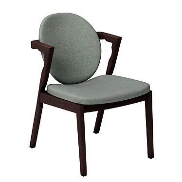 Muar Wooden Chair: Stylish & Comfortable 3D model image 1 