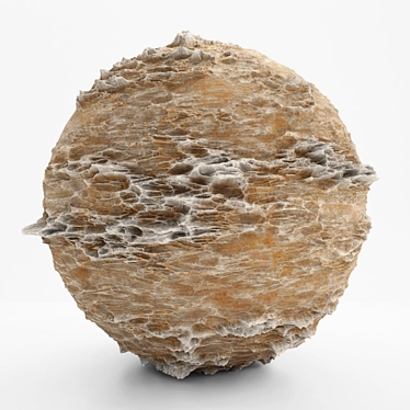 Orange Cliff Rock VRAY 3D model image 1 