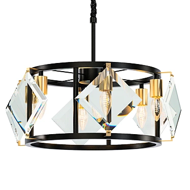 Divinare ELLIOT Chandelier: Elegant Crystal Lighting 3D model image 1 