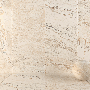 Antico Ivory Stone Wall Tiles 3D model image 1 