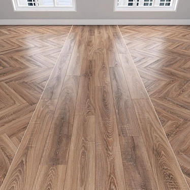 Parquet Oak: Herringbone, Linear & Chevron 3D model image 1 