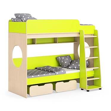 Legenda K07 + LP04 Modular Children's Bed 3D model image 1 