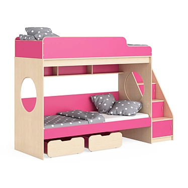 Legenda K07 + LY10: Modular Children's Loft Bed 3D model image 1 