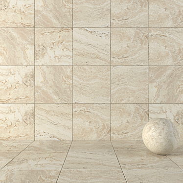 Ancient Sands Stone Wall Tiles 3D model image 1 