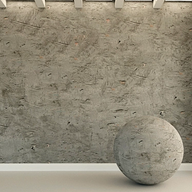 Vintage Concrete Wall Texture 3D model image 1 