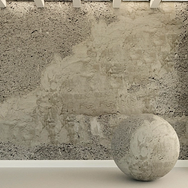 Aged Concrete Wall: High-Resolution Texture 3D model image 1 