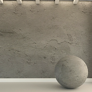 Aged Concrete Wall: Authentic Texture 3D model image 1 