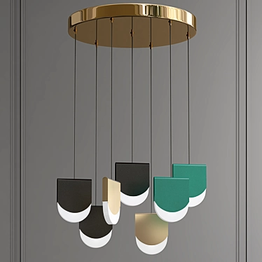 Seven Pendant Chandelier 3D model image 1 