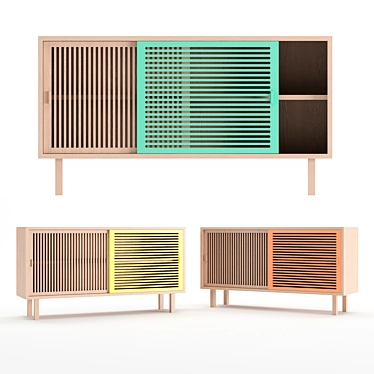 Colonel KYOTO Sideboard Set: Sleek and Stylish Storage Solution 3D model image 1 