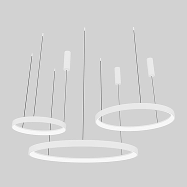 MJ-Light Ring Pendant Light 3D model image 1 