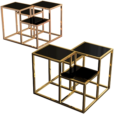 Elegant Eichholtz Gold Side Table 3D model image 1 