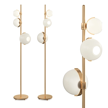 Title: Glowing Brass: Pouenat Another Day Floor Lamp 3D model image 1 