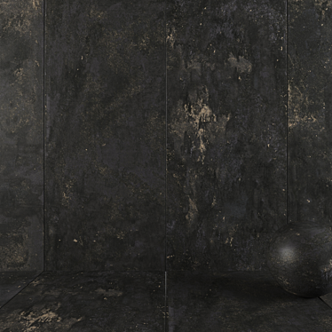 Troia Black Stone Wall Tiles: Versatile & High-Quality 3D model image 1 