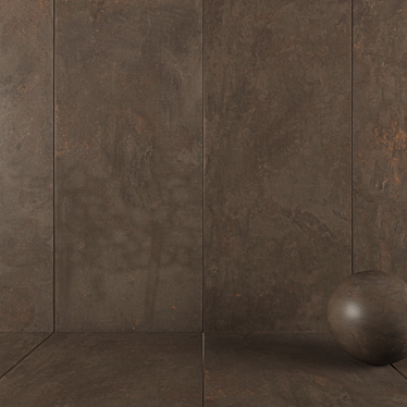 Troia Brown Stone Wall Tiles: Multi-Texture, High Definition, No Plug-In 3D model image 1 