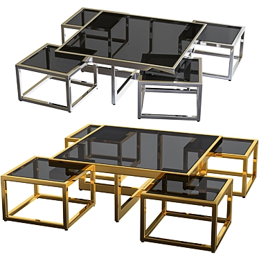 Elegant Monogram Coffee Table 3D model image 1 