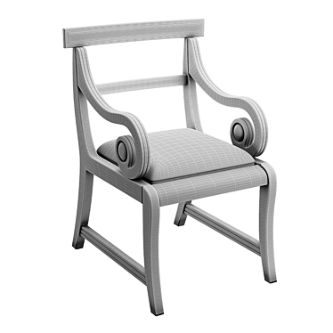 Elegant Wooden Chair 3D model image 1 