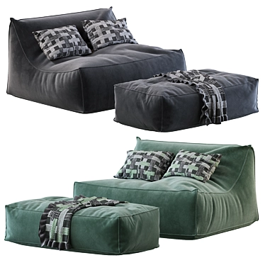 Zoe Lounge Chair: Casual Comfort in Every Size 3D model image 1 