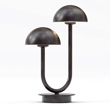 Elegant Mushroom Pendant Lamp 3D model image 1 