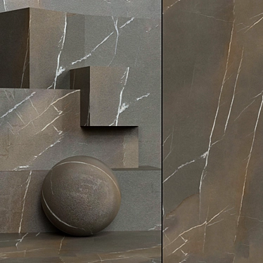 Title: Seamless High-Resolution Brown Armani Marble 3D model image 1 