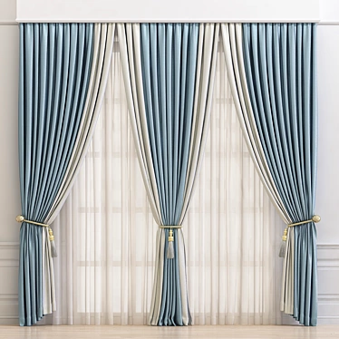 Revamped Curtain Design 3D model image 1 