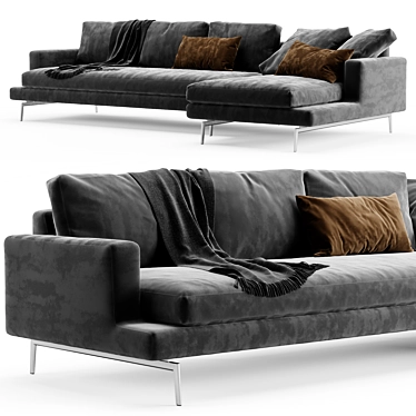 Modern Verzelloni Larsen Sofa 3D model image 1 