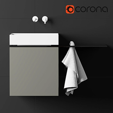 Moab80 Bathroom Vanity Set 3D model image 1 