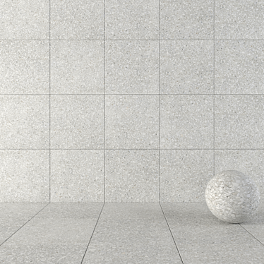 Terrazzo White Stone Wall Tiles 3D model image 1 