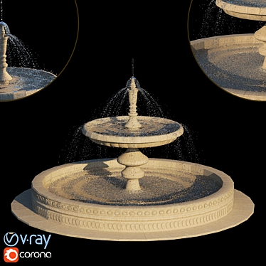 Classic Elegance Fountain 3D model image 1 