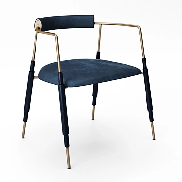 Shake Frame: Elegant Semi-Reclining Chair 3D model image 1 