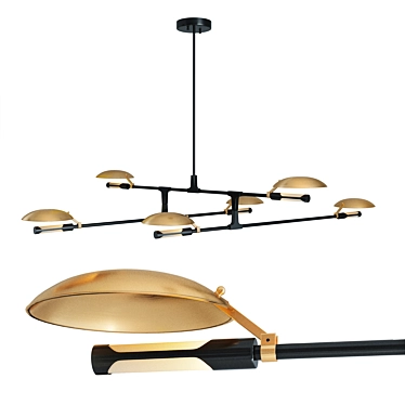 Aventura Disco Chandelier 6-Light 3D model image 1 