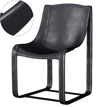 Sleek Carbon Fiber Bugatti Chair 3D model image 1 