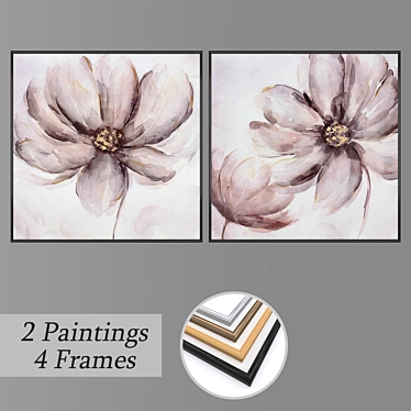 Elegant Wall Art Set 1369 3D model image 1 