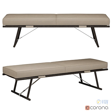 Elegant Touareg Bench by Christian Liaigre 3D model image 1 