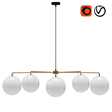 Sleek Chambers Chandelier: Modern Elegance for Your Space 3D model image 1 
