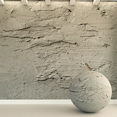 Title: Vintage Concrete Wall: Textured & Weathered 3D model image 1 