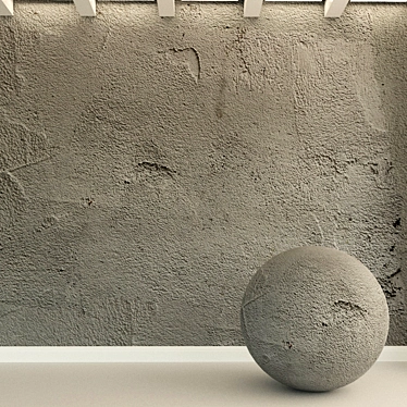 Title: Vintage Concrete Wall 3D model image 1 