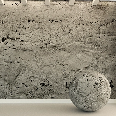 Vintage Concrete Wall Texture 3D model image 1 