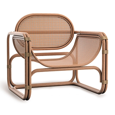 Elegant Wicker Chair - Modern Design 3D model image 1 