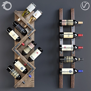 Stylish Wine Storage Solution 3D model image 1 