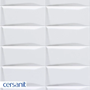 Cersanit Evolution White Relief Tile 3D model image 1 