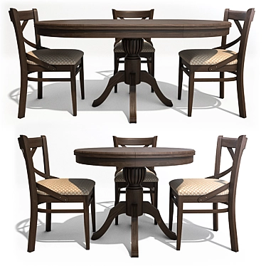 Daniela Dining Set: Elegant and Versatile. 3D model image 1 