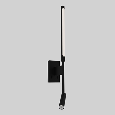 Modern Black Wall Light: MJ-Kono Read 3D model image 1 