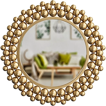 Gilded Reflection: Frisco Gold Mirror 3D model image 1 