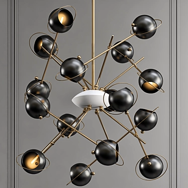 Vintage TORLASCO Chandelier 3D model image 1 