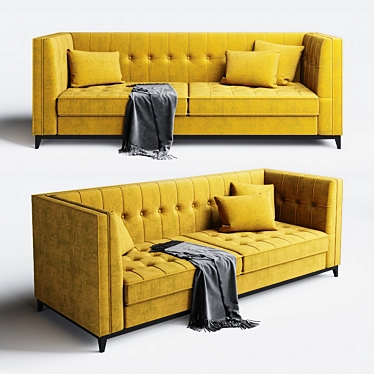 Garda Decor Palermo Sofa: Sleek & Stylish 3D model image 1 